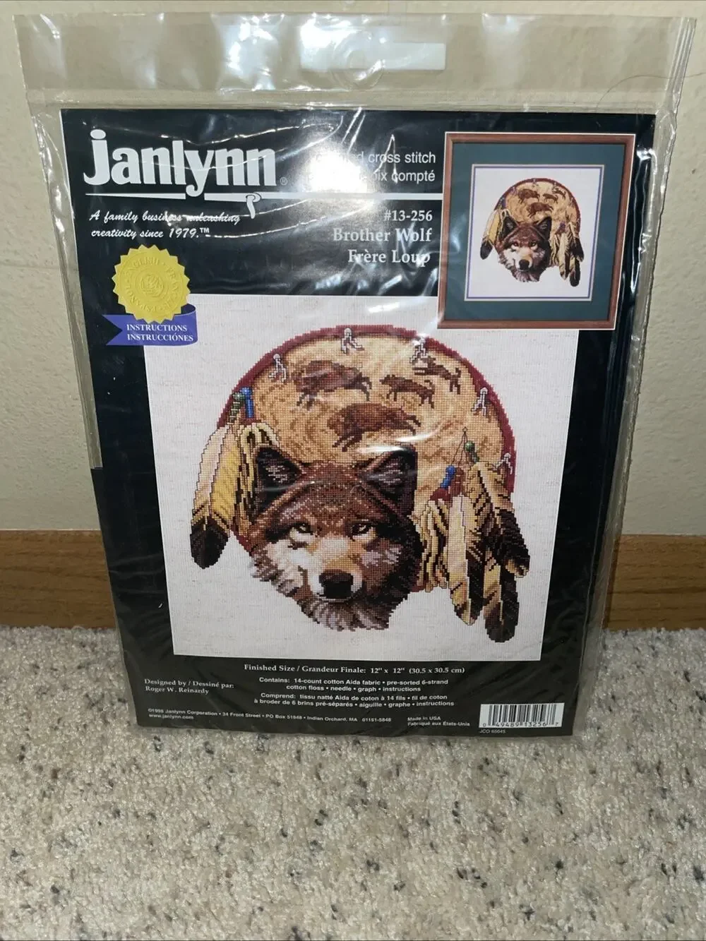 Janlynn Brother Wolf Counted Cross Stitch Kit #13-256 Sealed Roger Reinardy 1998